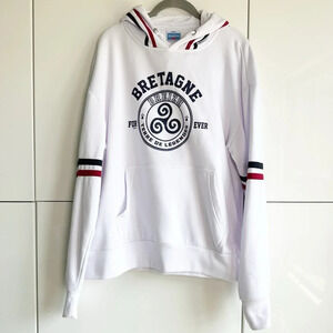 Women’s Sweatshirt Hoodie Brittany France White Blue Red Size XXL Travel
